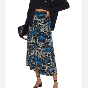 New A.L.C. Silk Mabelle A-line Printed Skirt Size 0